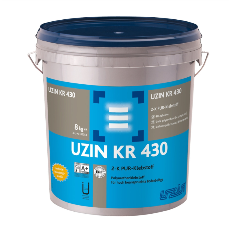 2-хкомпонентний клей для гумових покриттів UZIN KR 430 A+B/8кг. 2-хкомпонентний клей для гумових покриттів UZIN KR 430 A+B/8кг.