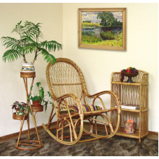 Крісло-гойдалка з лози КК-4/3 з косою