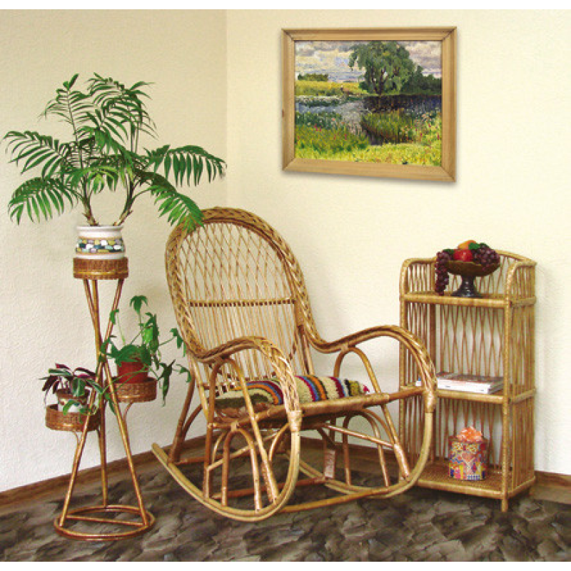 Крісло-гойдалка з лози КК-4/3 з косою Крісло-гойдалка з лози КК-4/3 з косою