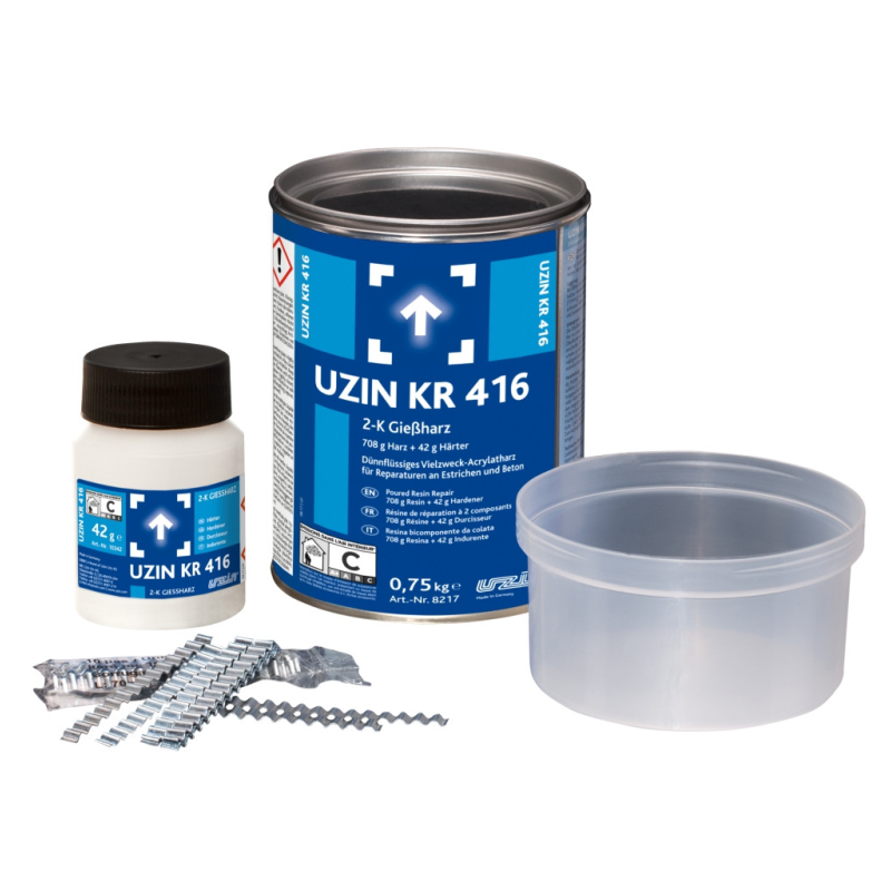 Смола для ремонту тріщин стяжок та бетону UZIN KR 416(A+B)/0.75кг